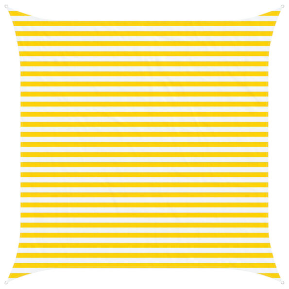 vidaXL Slnečná plachta Žltá a biela 3,6 x 3,6 m 100% polyester Oxford – Obrázok 2