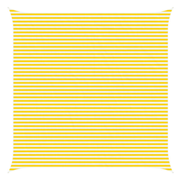 vidaXL Slnečná plachta Žltá a biela 6 x 6 m 100% polyester Oxford – Obrázok 2