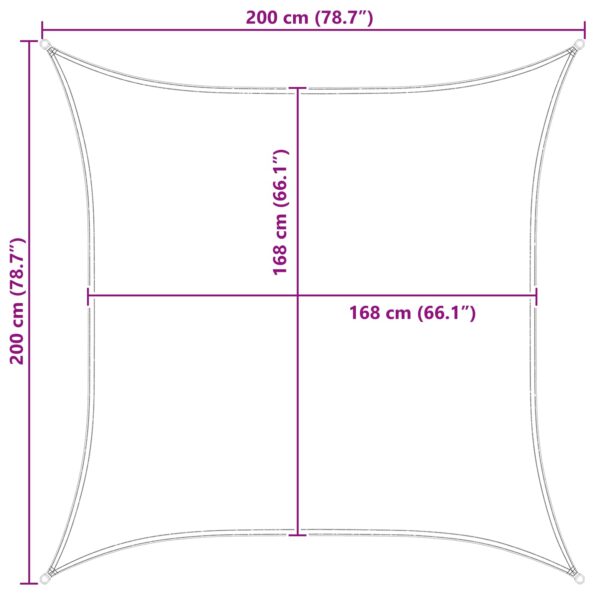 vidaXL Slnečná plachta Modrá a biela 2 x 2 m 100% polyester Oxford – Obrázok 10