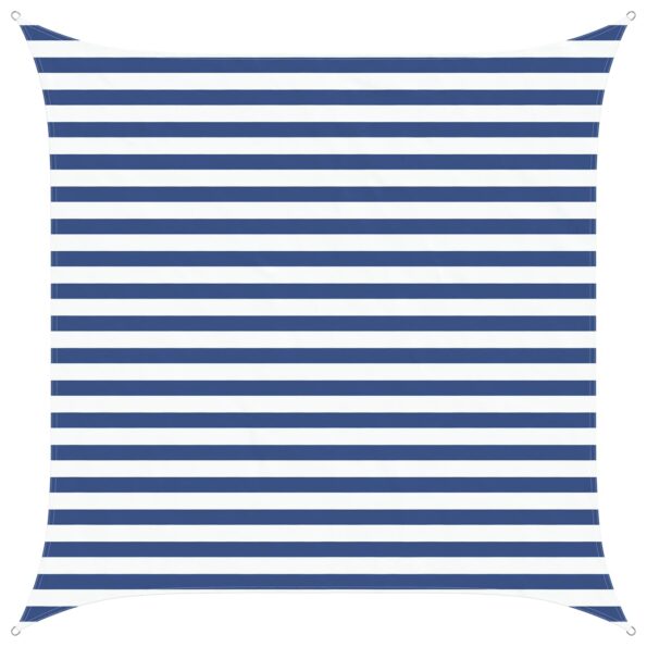 vidaXL Slnečná plachta Modrá a biela 2,5 x 2,5 m 100% polyester Oxford – Obrázok 2
