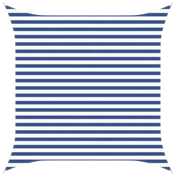 vidaXL Slnečná plachta Modrá a biela 3 x 3 m 100% polyester Oxford – Obrázok 2
