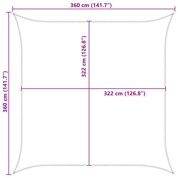 vidaXL Slnečná plachta Modrá a biela 3,6 x 3,6 m 100% polyester Oxford – Obrázok 10