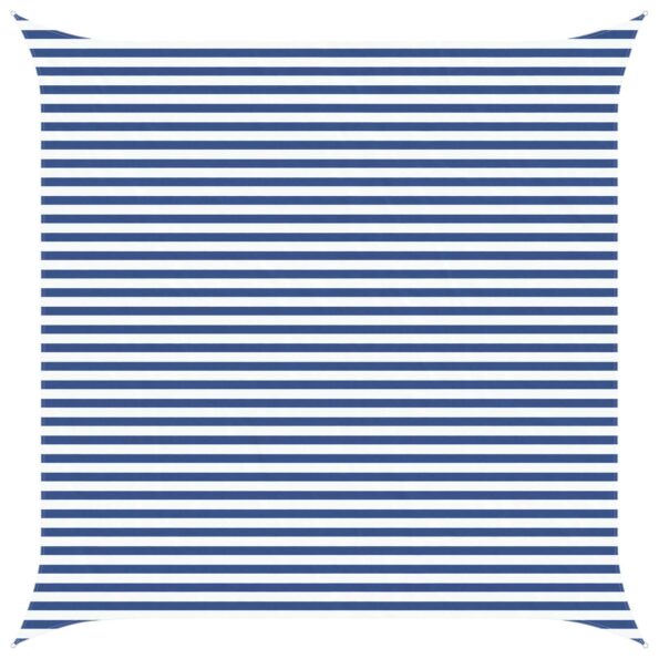 vidaXL Slnečná plachta Modrá a biela 4,5 x 4,5 m 100% polyester Oxford – Obrázok 2