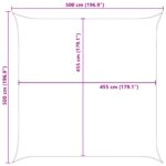 vidaXL Slnečná plachta Modrá a biela 5 x 5 m 100% polyester Oxford – Obrázok 10