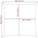 vidaXL Slnečná plachta Svetlo šedá a biela 3,6 x 3,6 m – Obrázok 10