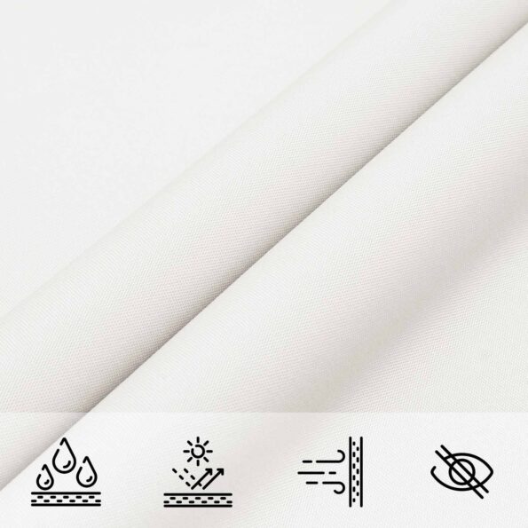 vidaXL Slnečná plachta Biela 6 x 2 m 100% polyester Oxford – Obrázok 6