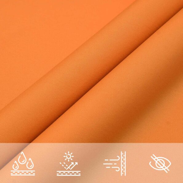 vidaXL Slnečná plachta Oranžová 6 x 2 m 100% polyester Oxford – Obrázok 6