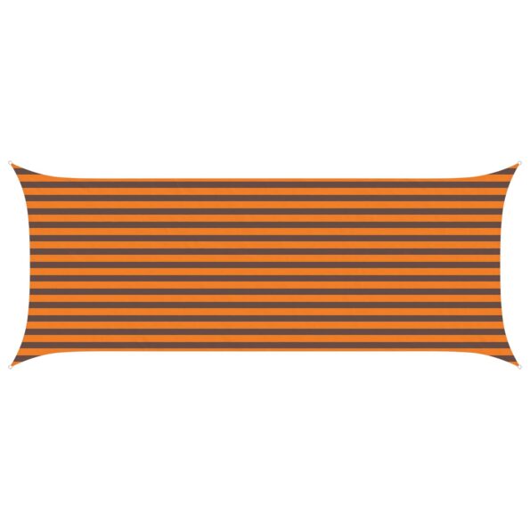vidaXL Slnečná plachta Oranžová a hnedá 5 x 2 m 100% polyester Oxford – Obrázok 2