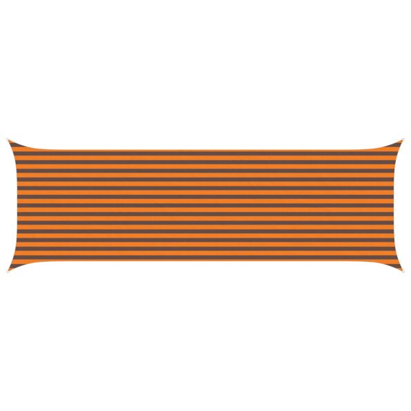 vidaXL Slnečná plachta Oranžová a hnedá 6 x 2 m 100% polyester Oxford – Obrázok 2