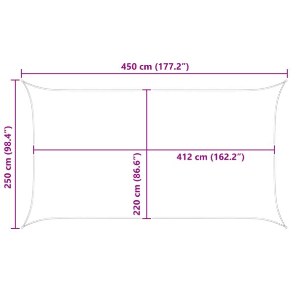 vidaXL Slnečná plachta Oranžová a hnedá 4,5 x 2,5 m – Obrázok 10