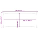 vidaXL Slnečná plachta Žltá a biela 4,5 x 2 m 100% polyester Oxford – Obrázok 10