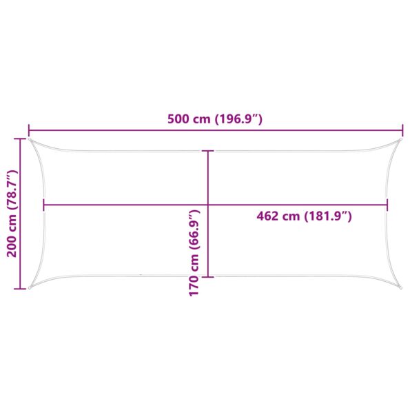 vidaXL Slnečná plachta Žltá a biela 5 x 2 m 100% polyester Oxford – Obrázok 10
