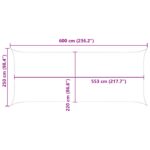 vidaXL Slnečná plachta Žltá a biela 6 x 2,5 m 100% polyester Oxford – Obrázok 10