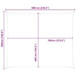 vidaXL Slnečná plachta Žltá a biela 6 x 5 m 100% polyester Oxford – Obrázok 10