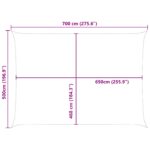 vidaXL Slnečná plachta Žltá a biela 7 x 5 m 100% polyester Oxford – Obrázok 10