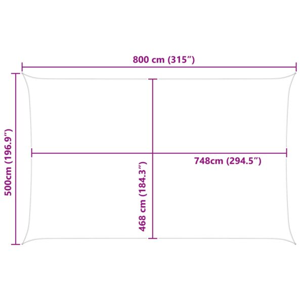vidaXL Slnečná plachta Žltá a biela 8 x 5 m 100% polyester Oxford – Obrázok 10