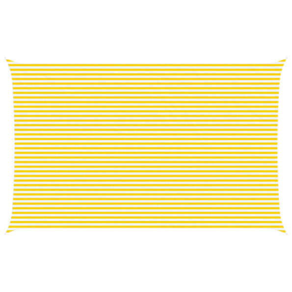 vidaXL Slnečná plachta Žltá a biela 8 x 5 m 100% polyester Oxford – Obrázok 2