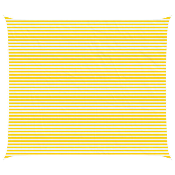 vidaXL Slnečná plachta Žltá a biela 7 x 6 m 100% polyester Oxford – Obrázok 2