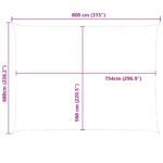 vidaXL Slnečná plachta Žltá a biela 8 x 6 m 100% polyester Oxford – Obrázok 10