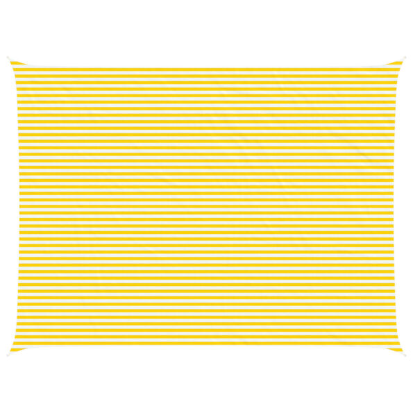 vidaXL Slnečná plachta Žltá a biela 8 x 6 m 100% polyester Oxford – Obrázok 2