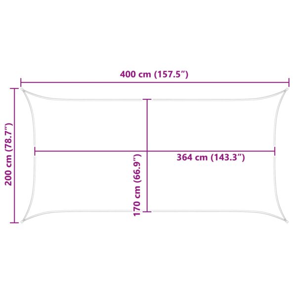 vidaXL Slnečná plachta Modrá a biela 4 x 2 m 100% polyester Oxford – Obrázok 10