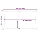 vidaXL Slnečná plachta Modrá a biela 4,5 x 2,5 m 100% polyester Oxford – Obrázok 10
