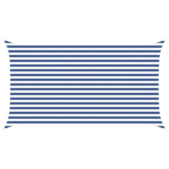 vidaXL Slnečná plachta Modrá a biela 4,5 x 2,5 m 100% polyester Oxford – Obrázok 2