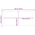 vidaXL Slnečná plachta Modrá a biela 5 x 2,5 m 100% polyester Oxford – Obrázok 10