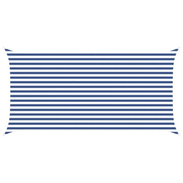 vidaXL Slnečná plachta Modrá a biela 5 x 2,5 m 100% polyester Oxford – Obrázok 2