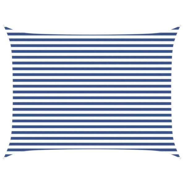 vidaXL Slnečná plachta Modrá a biela 4 × 3 m 100% polyester Oxford – Obrázok 2