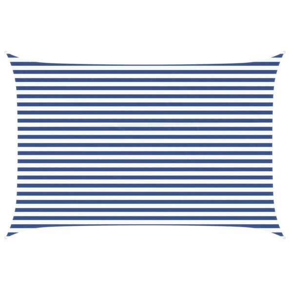 vidaXL Slnečná plachta Modrá a biela 4,5 x 3 m 100% polyester Oxford – Obrázok 2