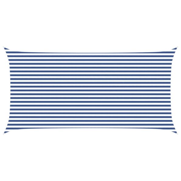 vidaXL Slnečná plachta Modrá a biela 6 x 3 m 100% polyester Oxford – Obrázok 2