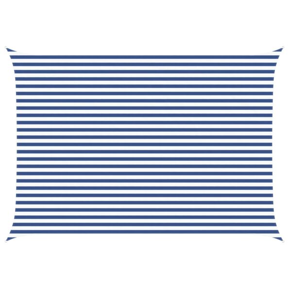 vidaXL Slnečná plachta Modrá a biela 5 × 3,5 m 100% polyester Oxford – Obrázok 2