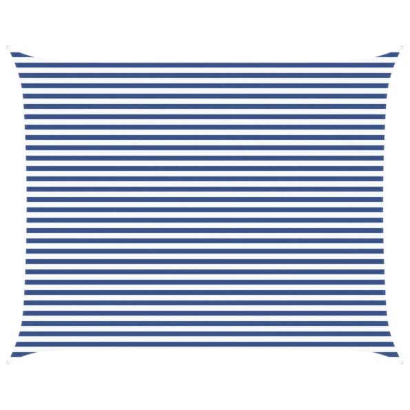 vidaXL Slnečná plachta Modrá a biela 5 x 4 m 100% polyester Oxford – Obrázok 2