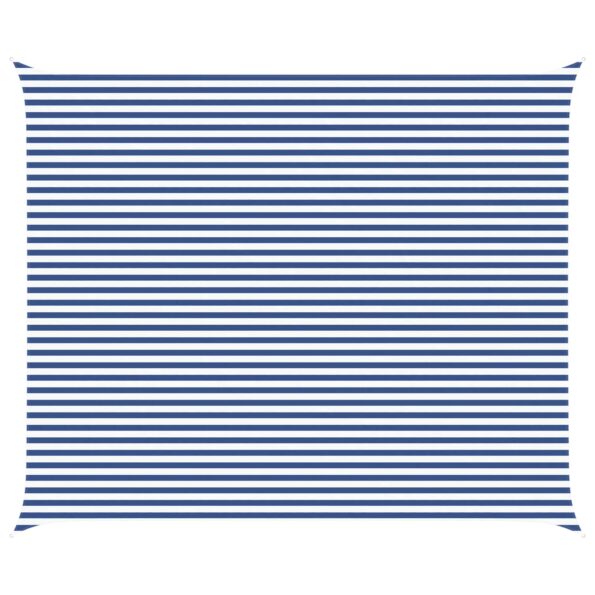 vidaXL Slnečná plachta Modrá a biela 6 x 5 m 100% polyester Oxford – Obrázok 2