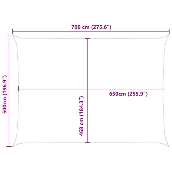 vidaXL Slnečná plachta Modrá a biela 7 x 5 m 100% polyester Oxford – Obrázok 10