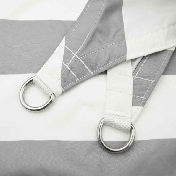 vidaXL Slnečná plachta Svetlo šedá a biela 5 x 2 m – Obrázok 5