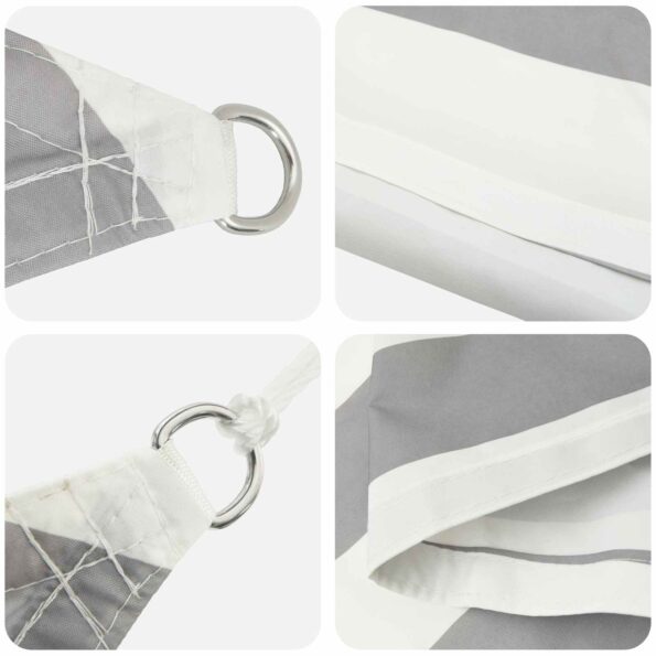 vidaXL Slnečná plachta Svetlo šedá a biela 5 x 2,5 m – Obrázok 4