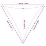 vidaXL Slnečná plachta Žltá a biela 3 x 3 x 3 m 100% polyester Oxford – Obrázok 10
