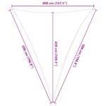 vidaXL Slnečná plachta Žltá a biela 4 x 5 x 5 m 100% polyester Oxford – Obrázok 10