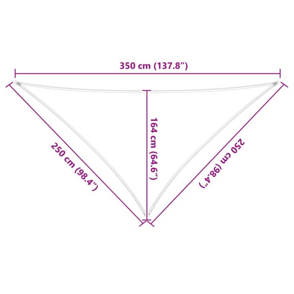 vidaXL Slnečná plachta Modrá a biela 2,5 x 2,5 x 3,5 m – Obrázok 10