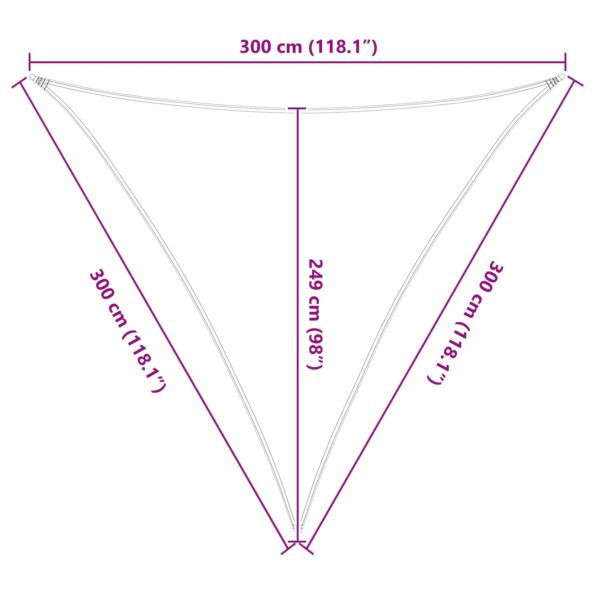 vidaXL Slnečná plachta Modrá a biela 3 x 3 x 3 m 100% polyester Oxford – Obrázok 10
