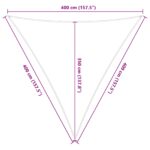 vidaXL Slnečná plachta Modrá a biela 4 x 4 x 4 m 100% polyester Oxford – Obrázok 10