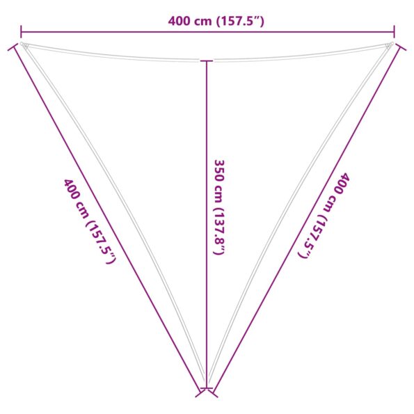 vidaXL Slnečná plachta Modrá a biela 4 x 4 x 4 m 100% polyester Oxford – Obrázok 10