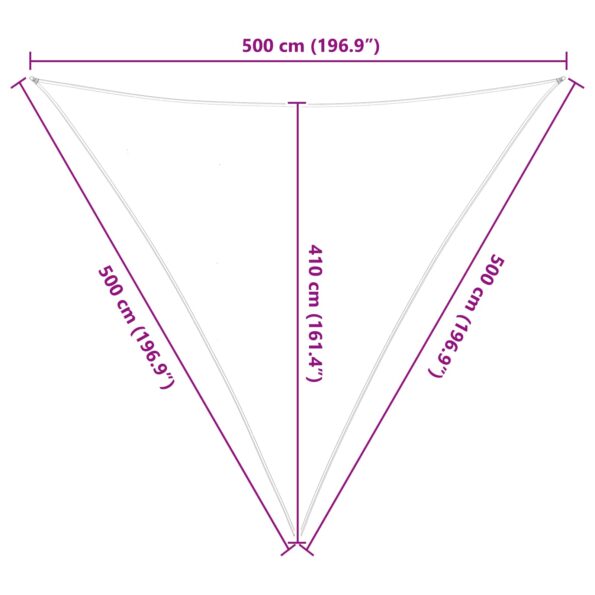 vidaXL Slnečná plachta Modrá a biela 5 x 5 x 5 m 100% polyester Oxford – Obrázok 10