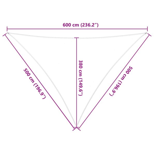 vidaXL Slnečná plachta Modrá a biela 5 x 5 x 6 m 100% polyester Oxford – Obrázok 10