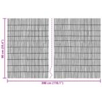 vidaXL Záhradný plot Karbonizovaný 300 x 90 cm Rákosie – Obrázok 7