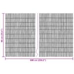 vidaXL Záhradný plot Karbonizovaný 600 x 90 cm Rákosie – Obrázok 7
