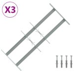 vidaXL Bezpečnostná mreža na okná s 2 priečkami 3 pcs 430-740 mm – Obrázok 2