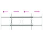 vidaXL Bezpečnostná mreža na okná s 2 priečkami 3 pcs 430-740 mm – Obrázok 6